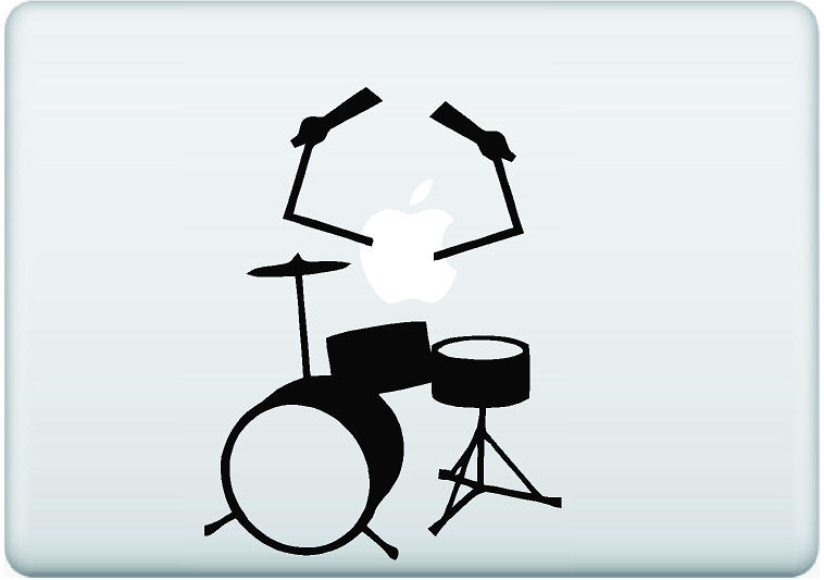 Apple Drummer Decal