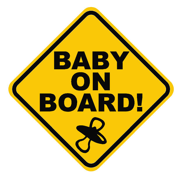 Autumnz - Baby On Board Sign (Happy Ride) *Yellow*