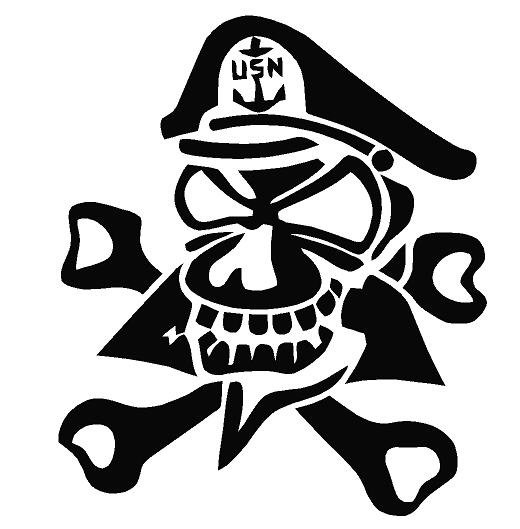 Sailor Skull Decal