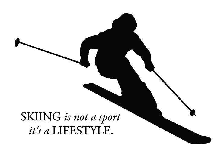 Skiing Is A Lifestyle Wall Decal